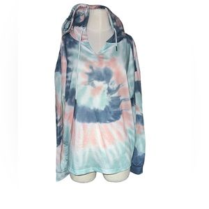 FRESTYLE | HOODED LONG SLEEVE TIE DYE LIGHT WEIGJT SHIRT